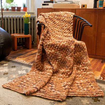 Bernat Stars In a Frame Knit Blanket Knit Blanket made in Bernat Blanket yarn