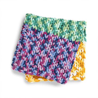 Bernat Color Bold Table Knit Blanket Knit Blanket made in Bernat Blanket Extra Thick yarn