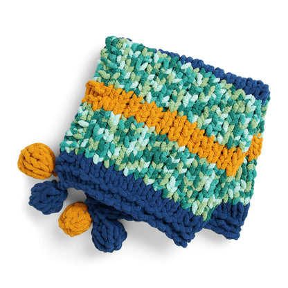 Bernat Stripes & Dots Knit Blanket Single Size
