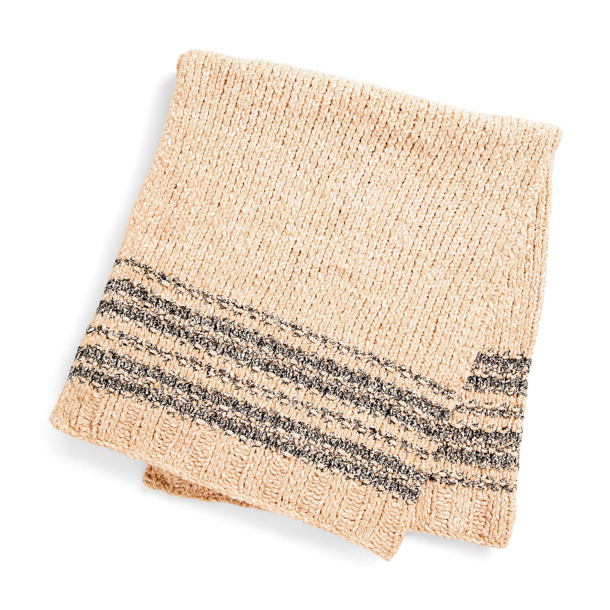 Free Bernat Knit Woven Stripe Blanket Pattern