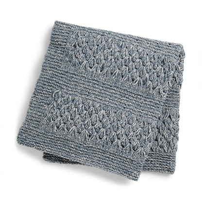 Bernat Knit Tufted Texture Blanket Knit Blanket made in Bernat Blanket Speckle yarn