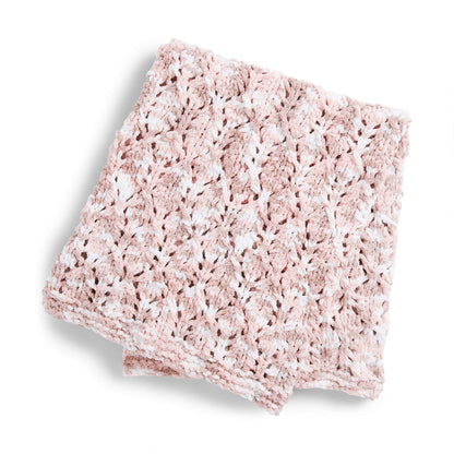 Bernat Lofty Lacy Knit Blanket Knit Blanket made in Bernat Blanket yarn