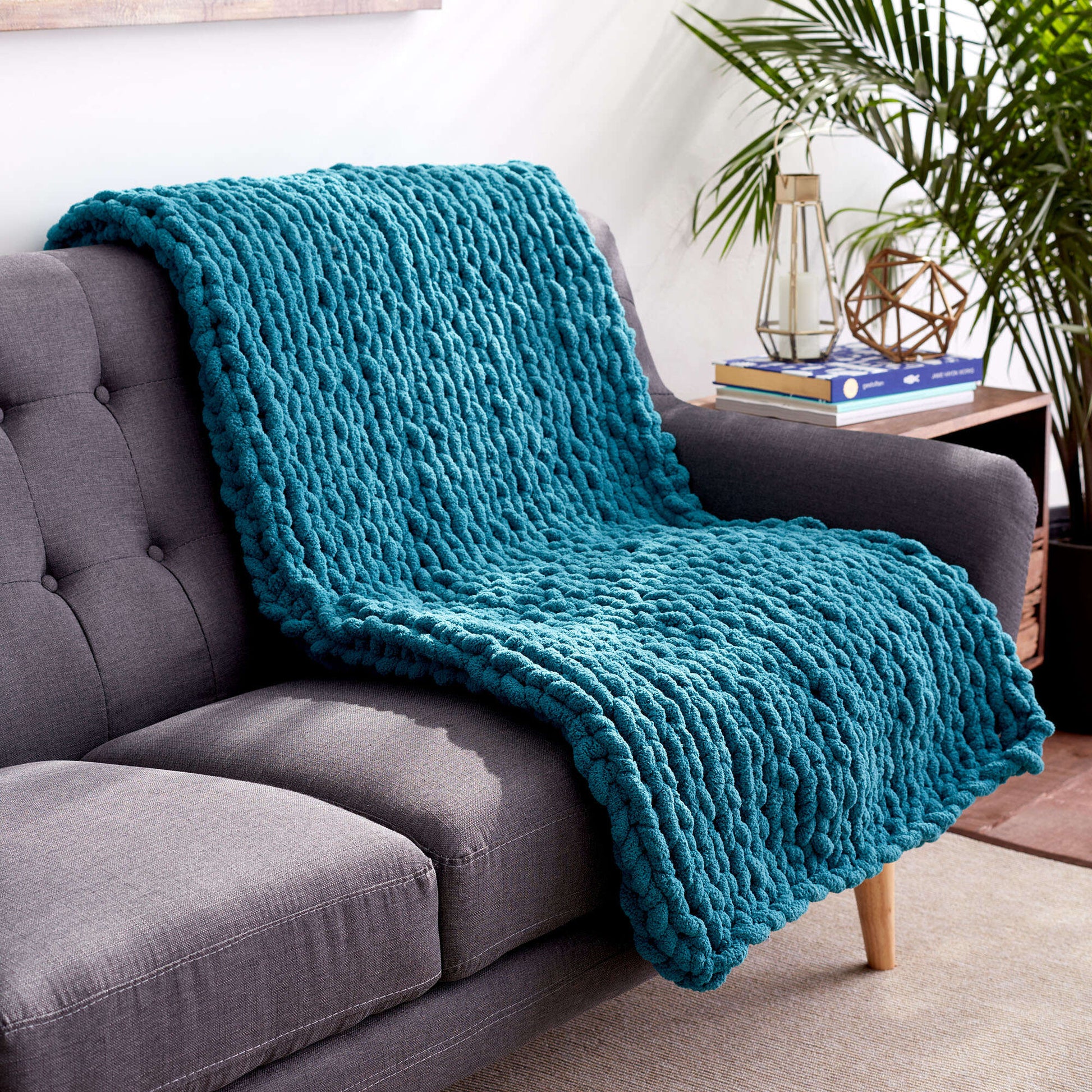 Free Bernat Super Simple Blanket To Knit Pattern