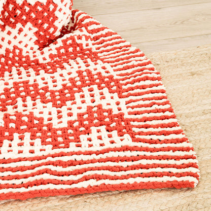 Bernat Mosaic Zig Zag Knit Blanket Knit Blanket made in Bernat Blanket yarn