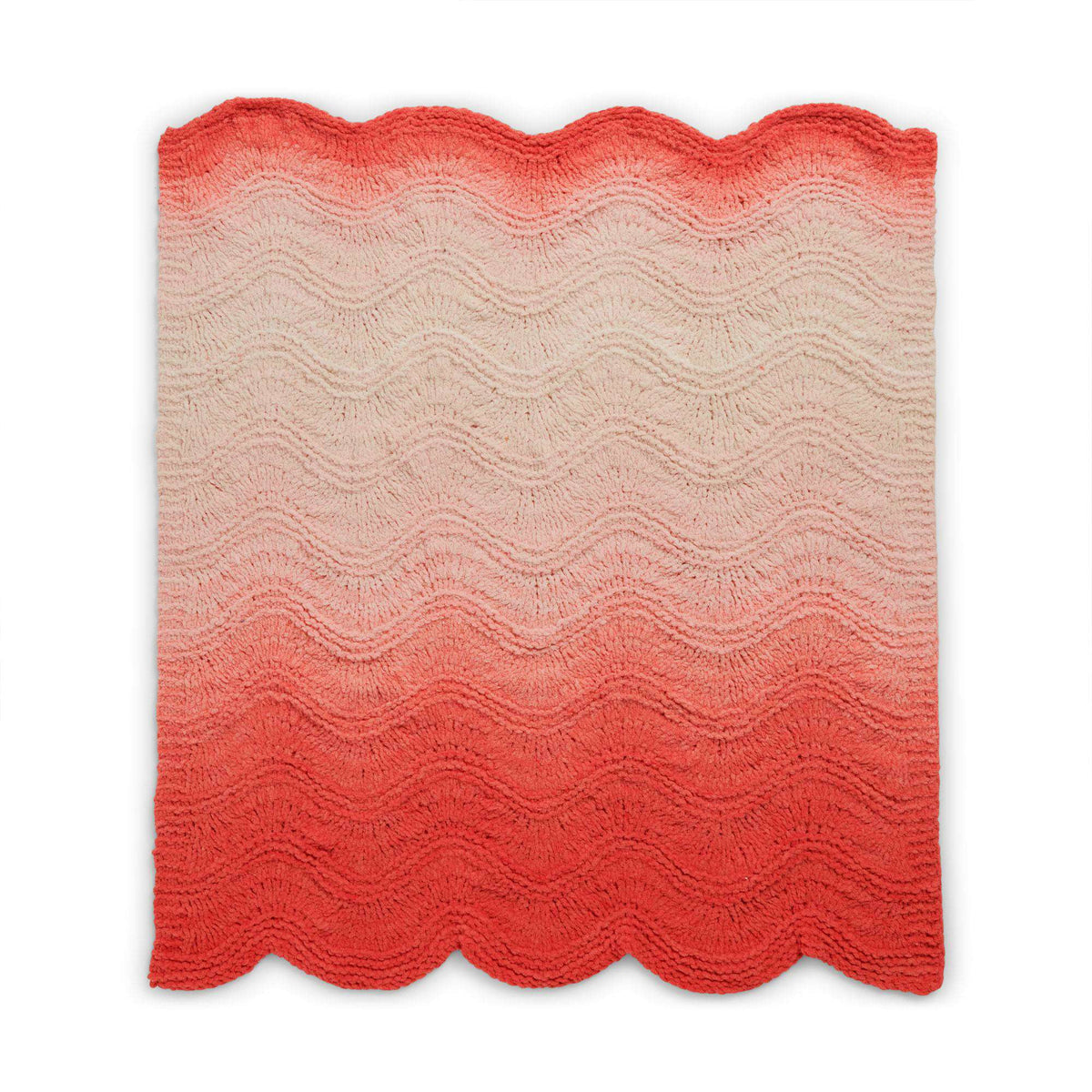 Knit Blanket made in Bernat Blanket Perfect Phasing Yarn