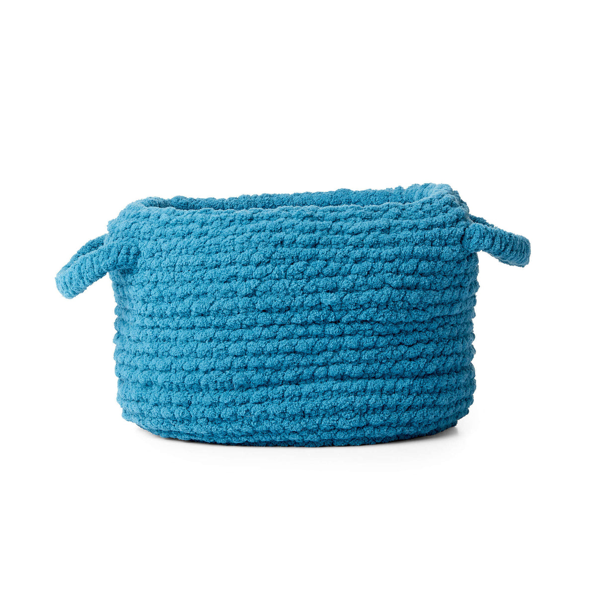 Knit Basket made in Bernat Blanket Extra yarn