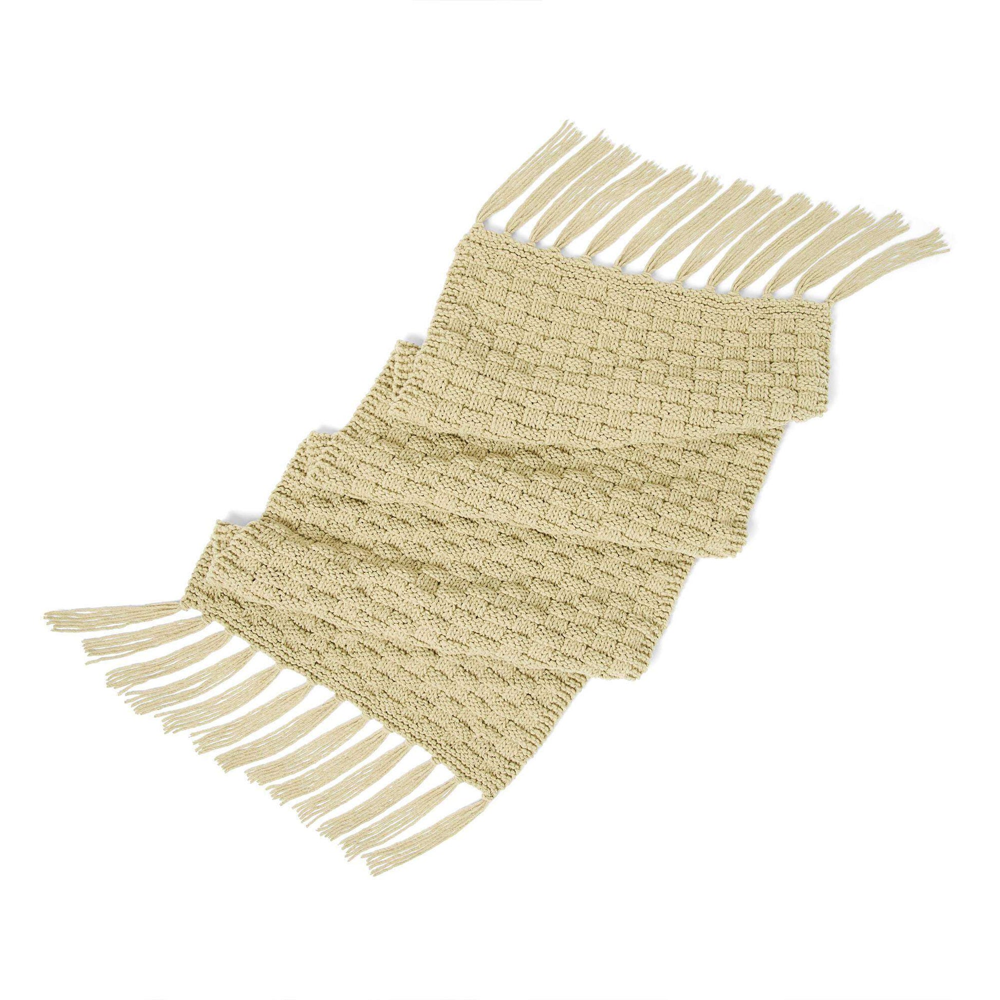 Free Bernat Basketweave Knit Wearable Throw Pattern
