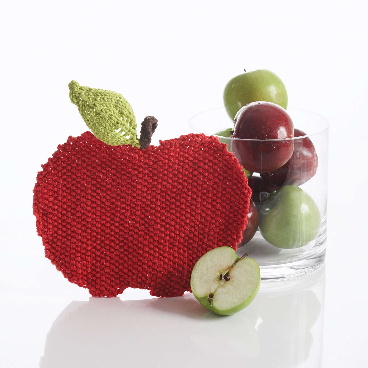 Knit Dishcloth made in Bernat Handicrafter Cotton yarn