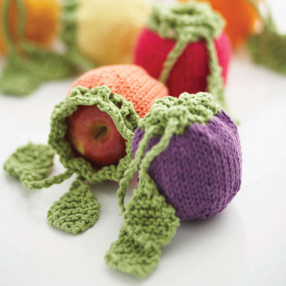 Bernat Knit Fruit Cozies Tangerine