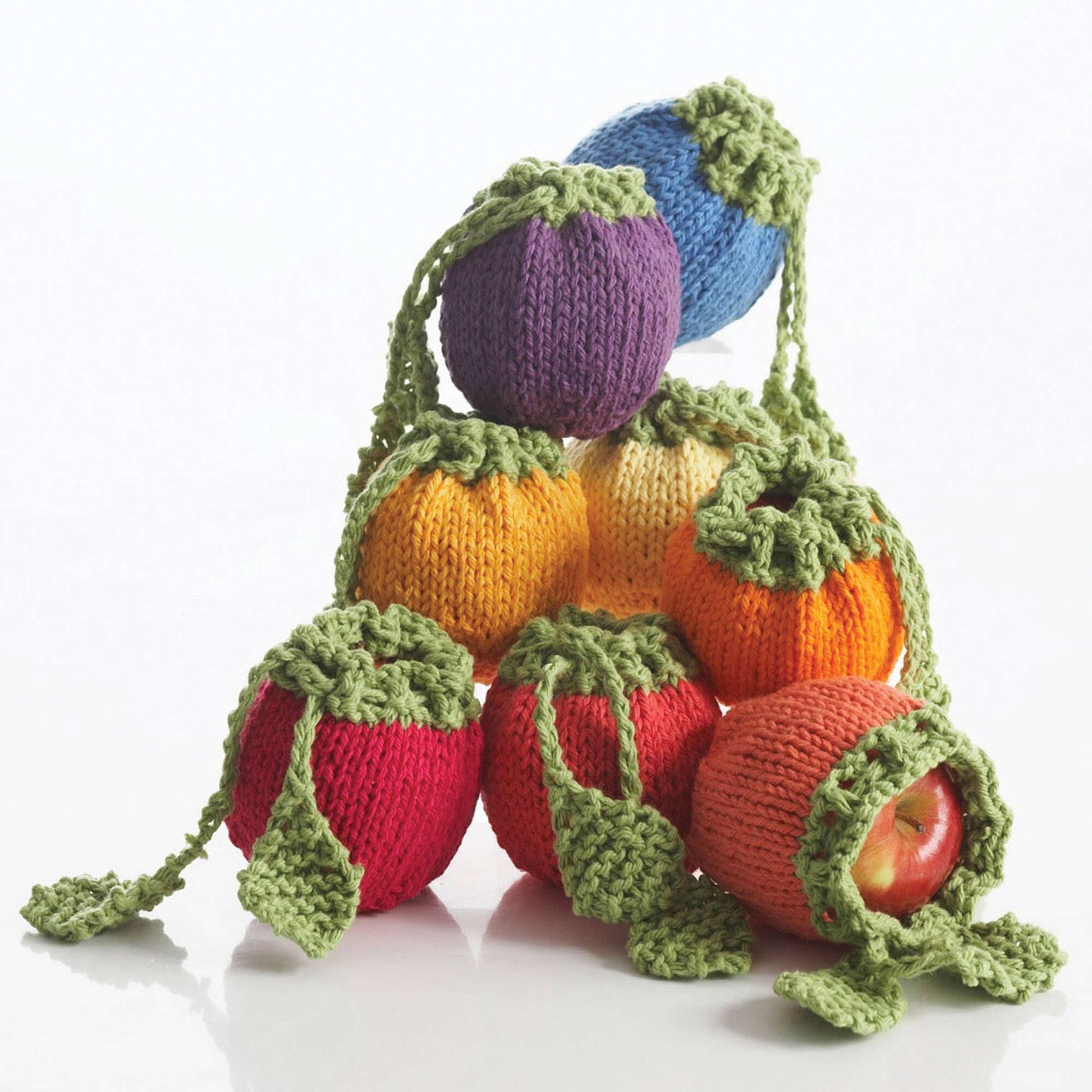 Free Bernat Knit Fruit Cozies Pattern