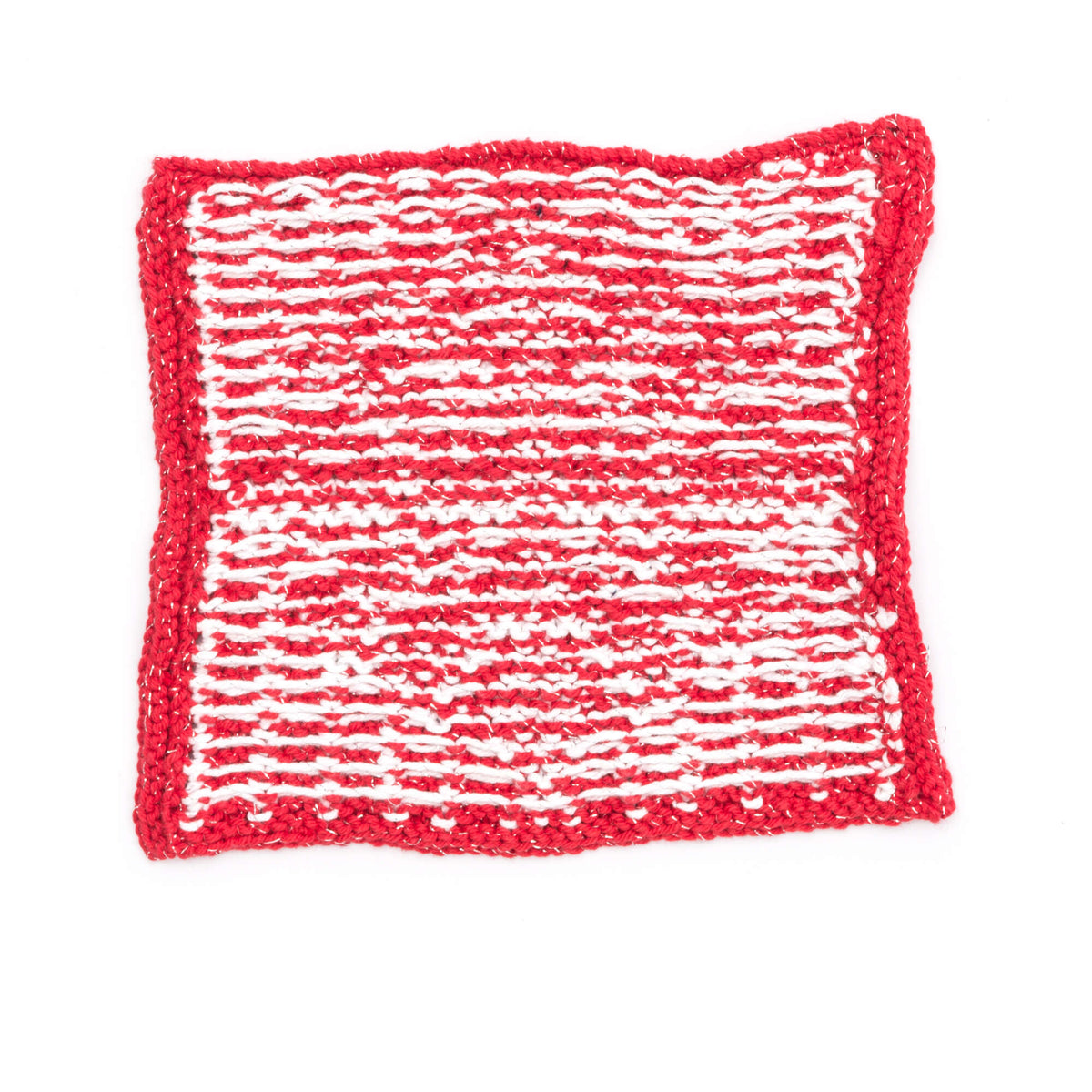 Knit Dishcloth made in Bernat Handicrafter Cotton yarn