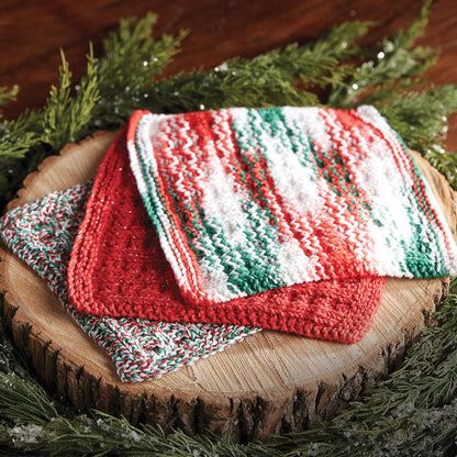 Bernat Holly Jolly Knit Dishcloth Version 3