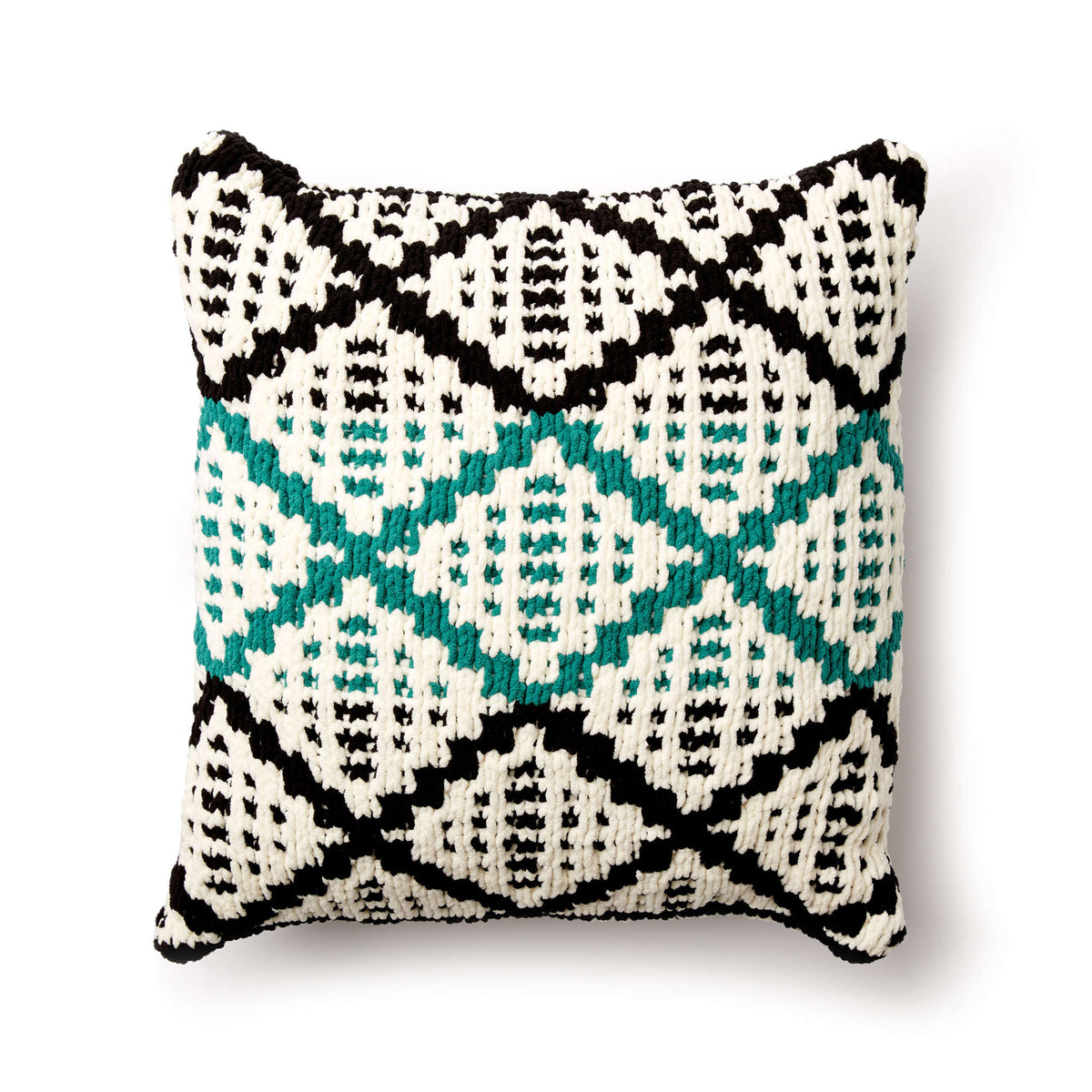 Knit Pillow made in Bernat Blanket yarn