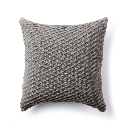Bernat Diagonal Texture Knit Pillow Knit Pillow made in Bernat Maker Outdoor yarn