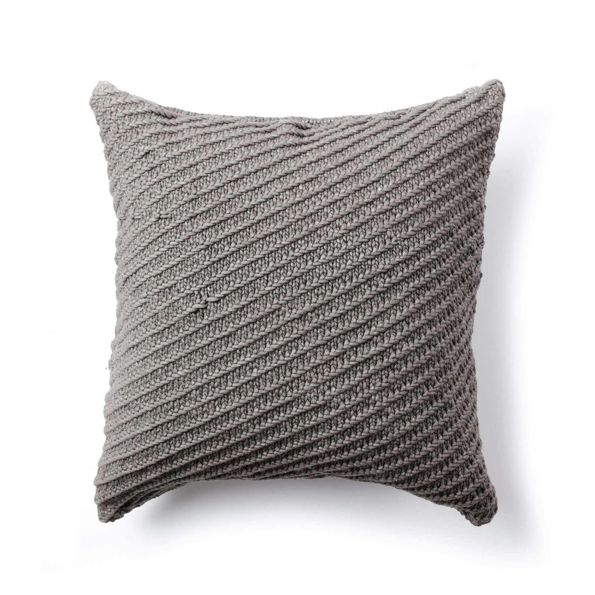 Free Bernat Diagonal Texture Knit Pillow Pattern