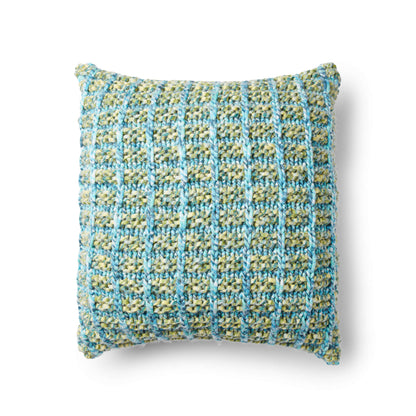 Bernat Basket Stitch Knit Pillow Knit Pillow made in Bernat Colorwhirl yarn