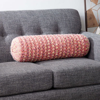 Bernat Textured Stripe Knit Bolster Pillow Single Size