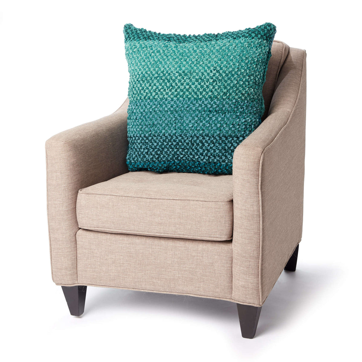 Knit Pillow made in Bernat Blanket yarn