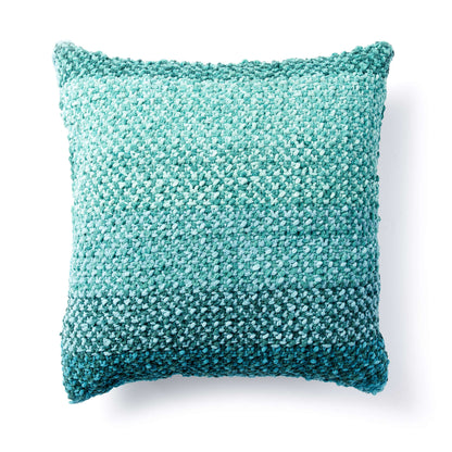 Bernat Linen Stitch Knit Pillow Knit Pillow made in Bernat Blanket yarn