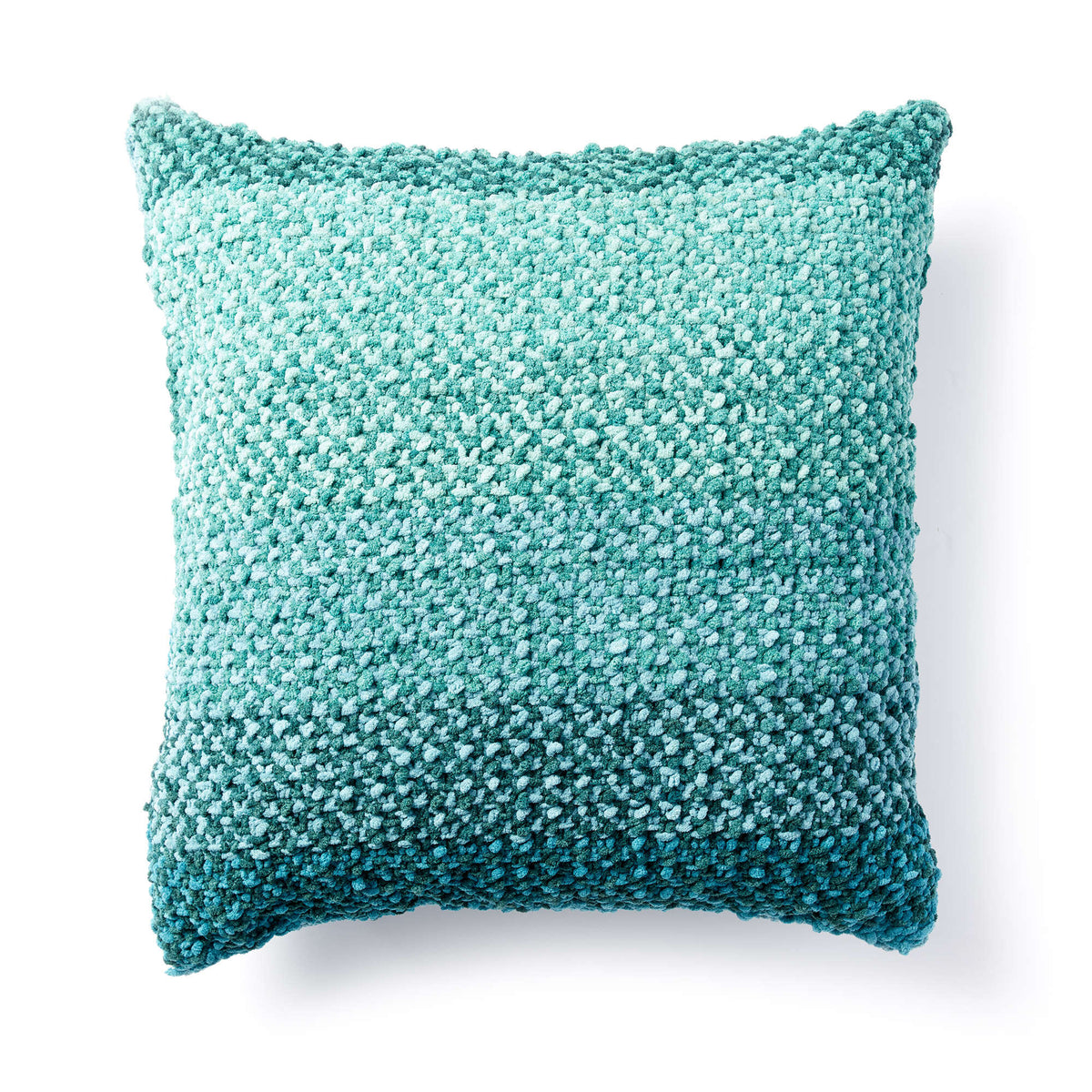 Knit Pillow made in Bernat Blanket yarn
