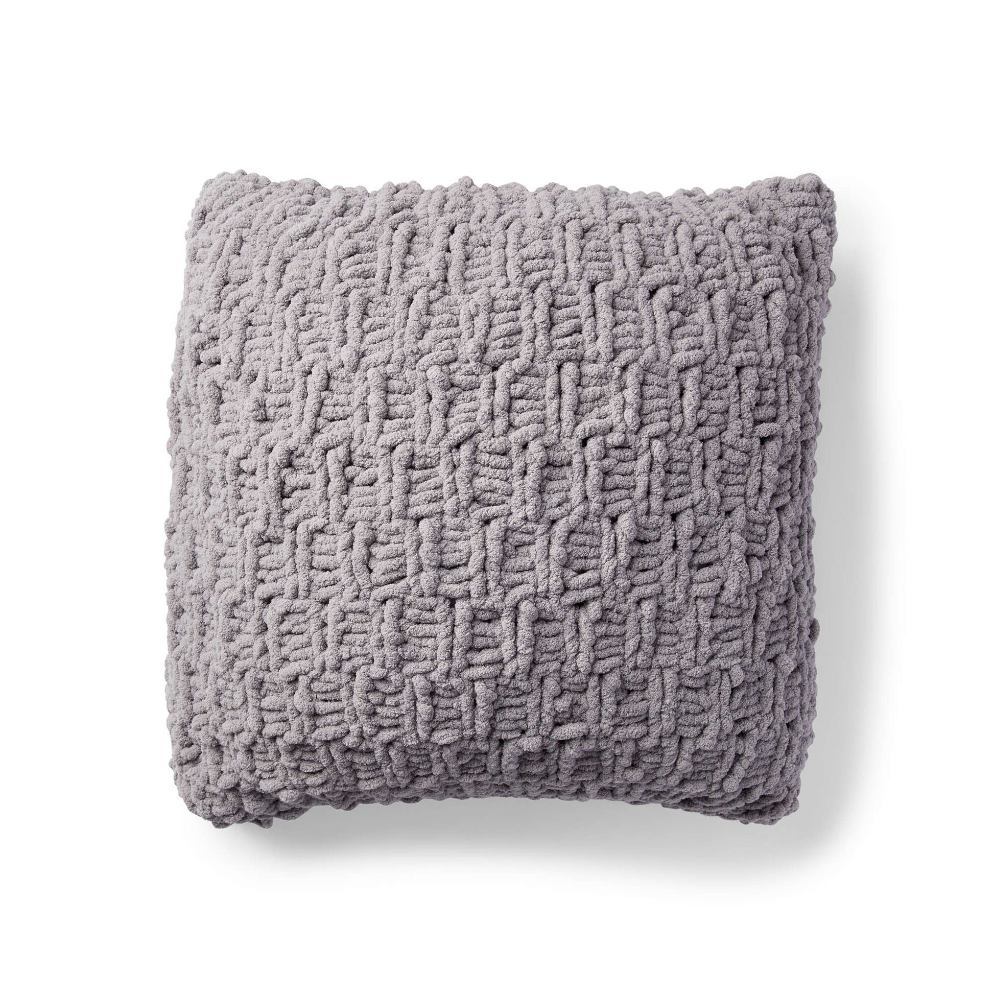 Free Bernat Rambling Knit Cushion Pattern