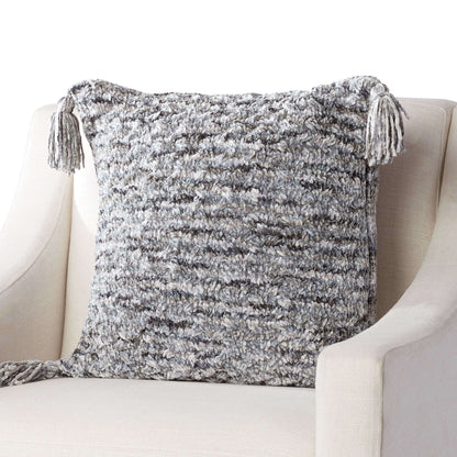 Bernat Cable Textured Knit Pillow Knit Pillow made in Bernat Crushed Velvet yarn