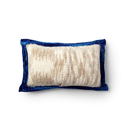 Bernat Knit and Weave Cushion Knit Pillow made in Bernat Crushed Velvet yarn