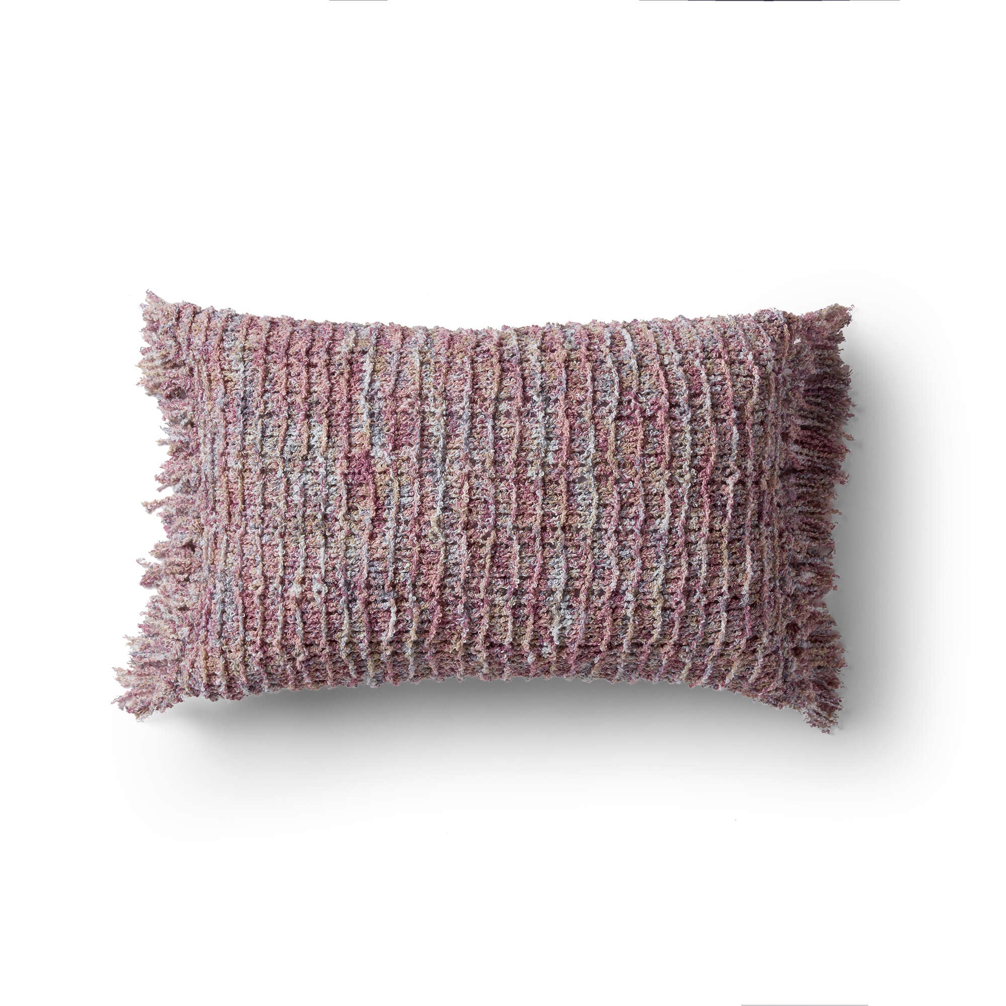 Free Bernat Sideways Swoops Knit Lumbar Pillow Pattern Yarnspirations