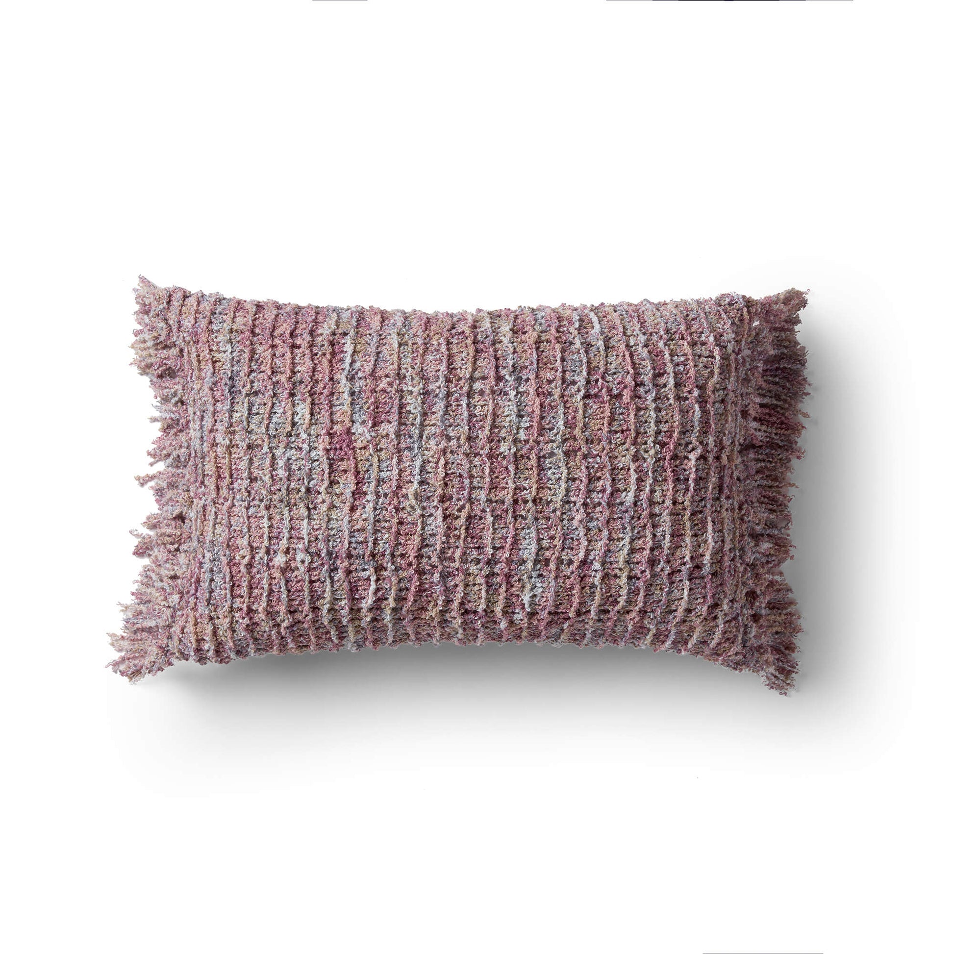 Free Bernat Sideways Swoops Knit Lumbar Pillow Pattern