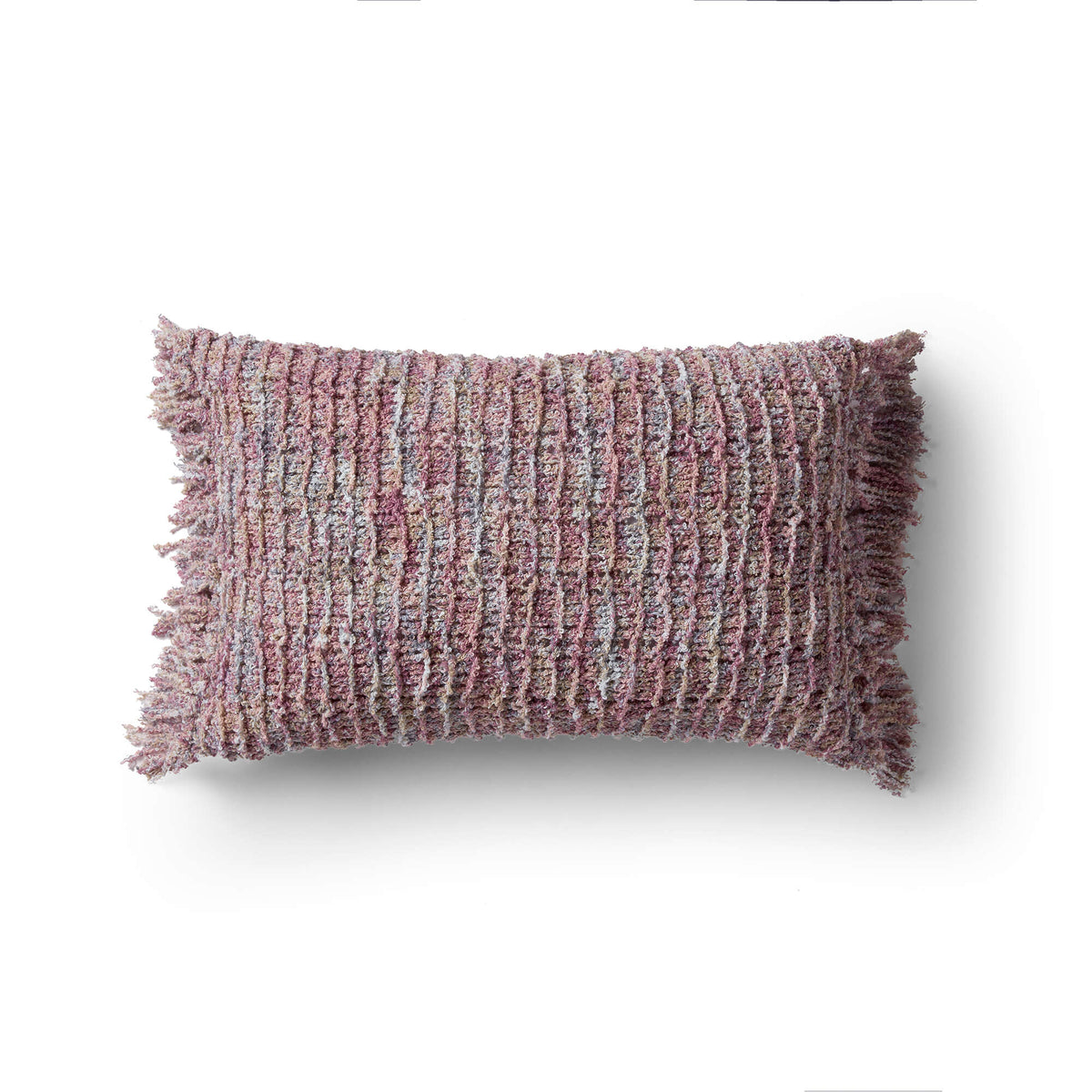 Knit Pillow made in Bernat Tweedie yarn