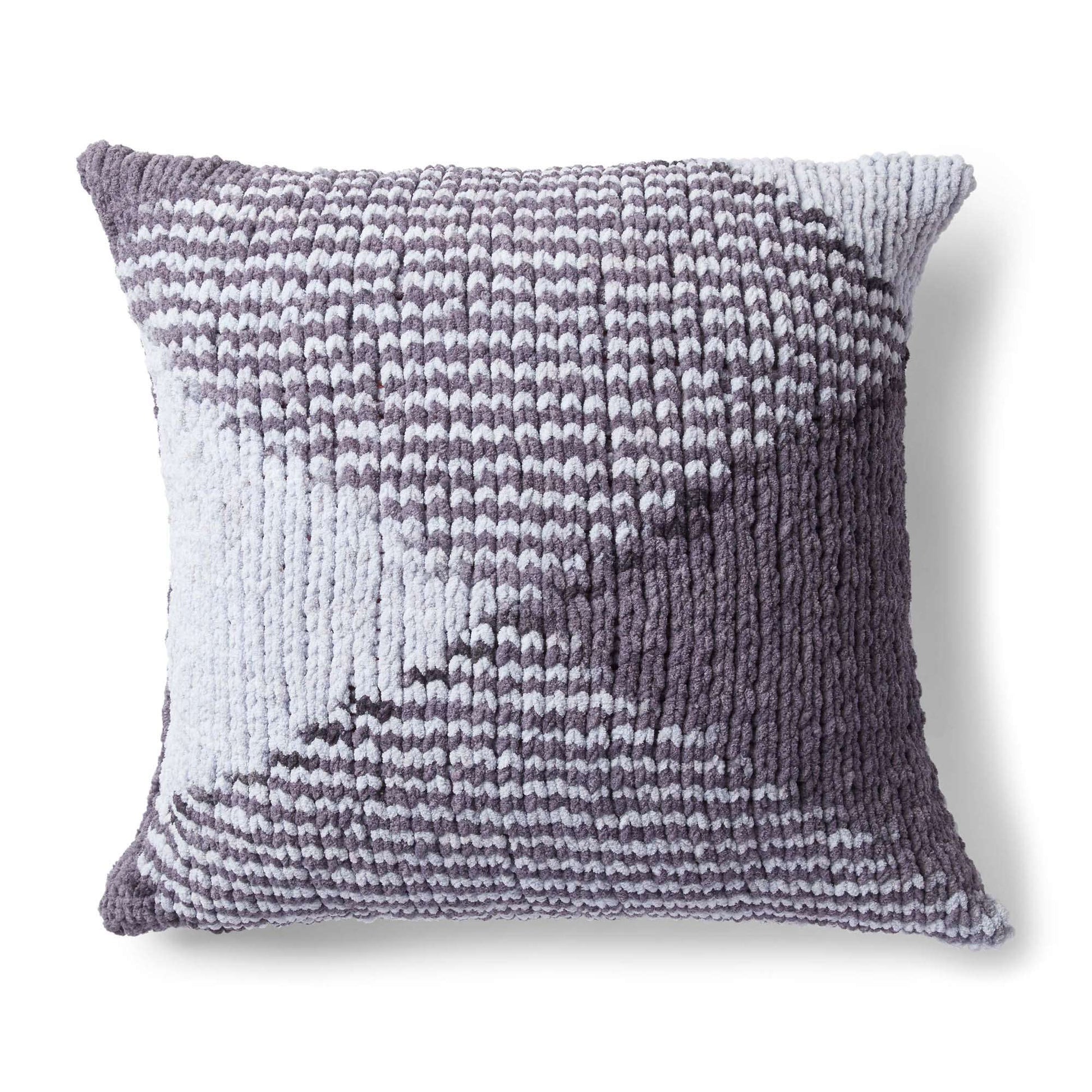Free Bernat Color Pooling Knit Pillow Pattern
