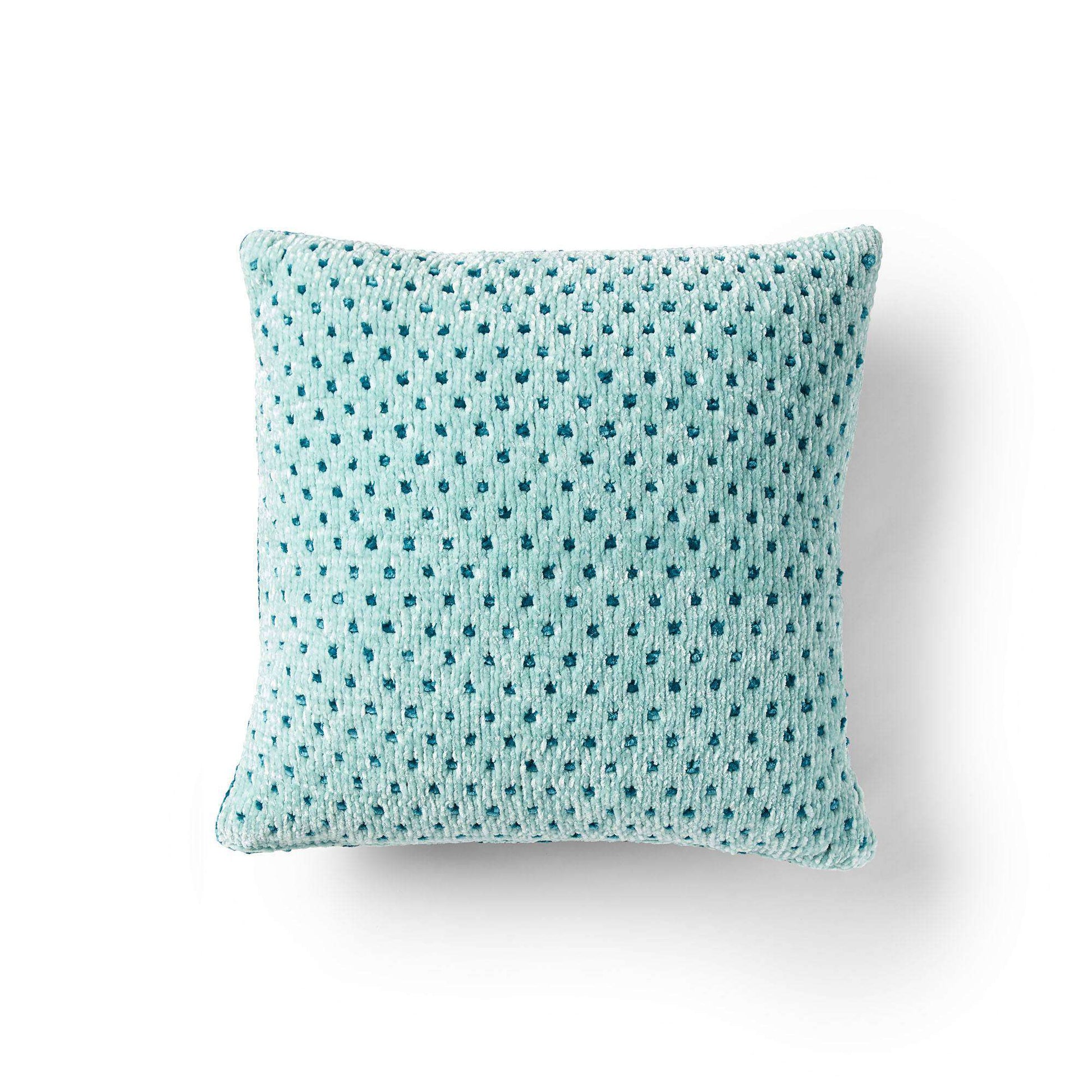 Free Bernat Pretty Polka-Dot Knit Pillow Pattern