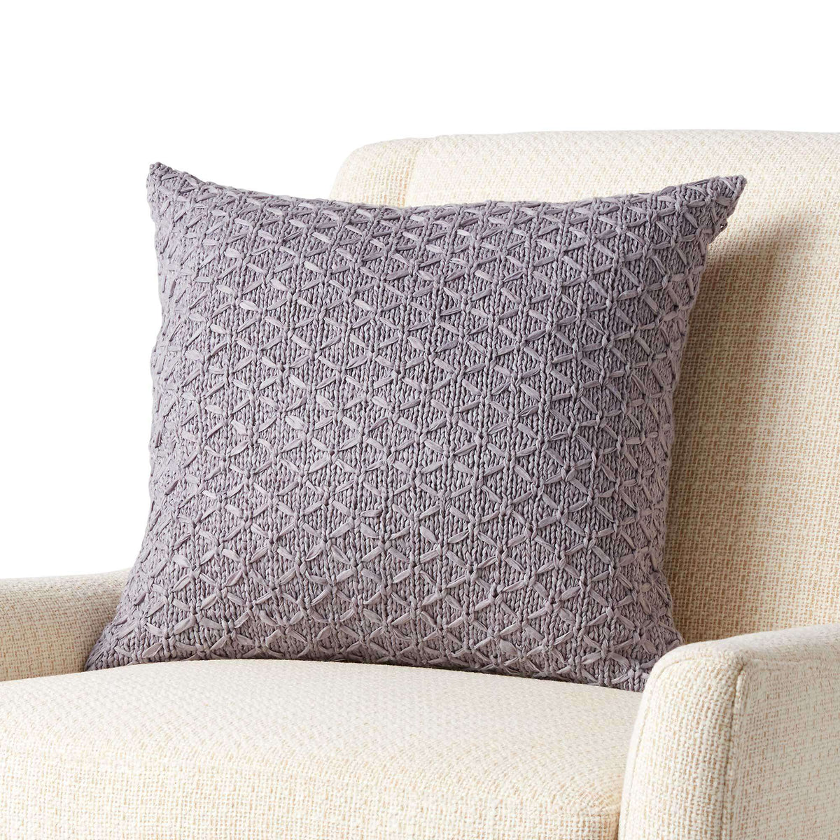 Knit Pillow made in Bernat Suede-ish yarn