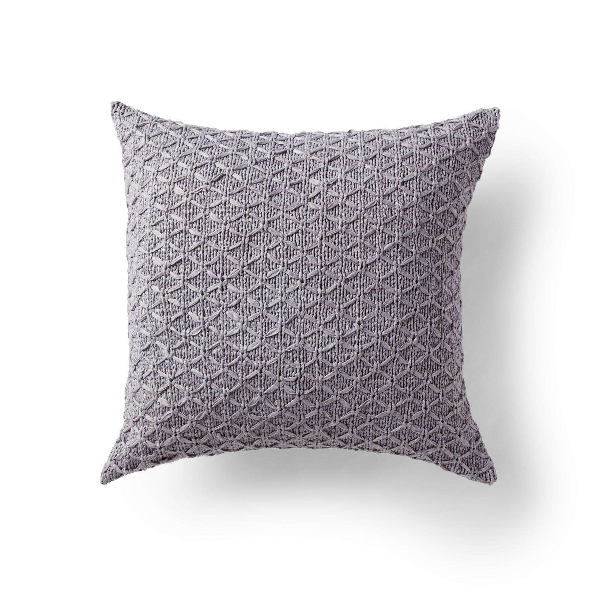 Free Bernat Lattice Knit Pillow Pattern