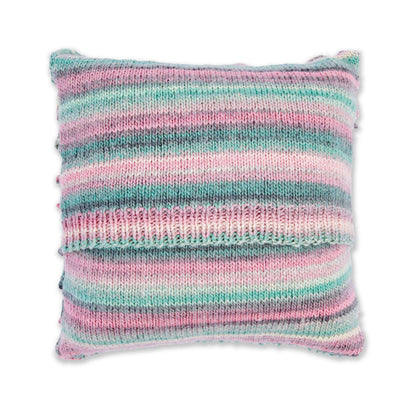 Bernat Symphony Chevron and Entrelac Knit Pillow Single Size