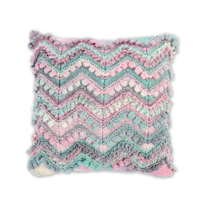 Bernat Symphony Chevron and Entrelac Knit Pillow Single Size