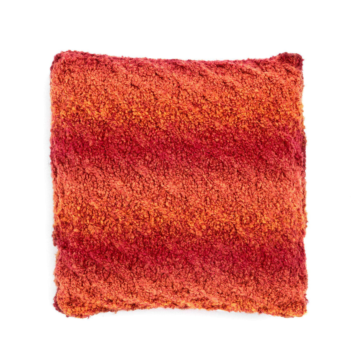 Knit Pillow made in Bernat Toasty yarn