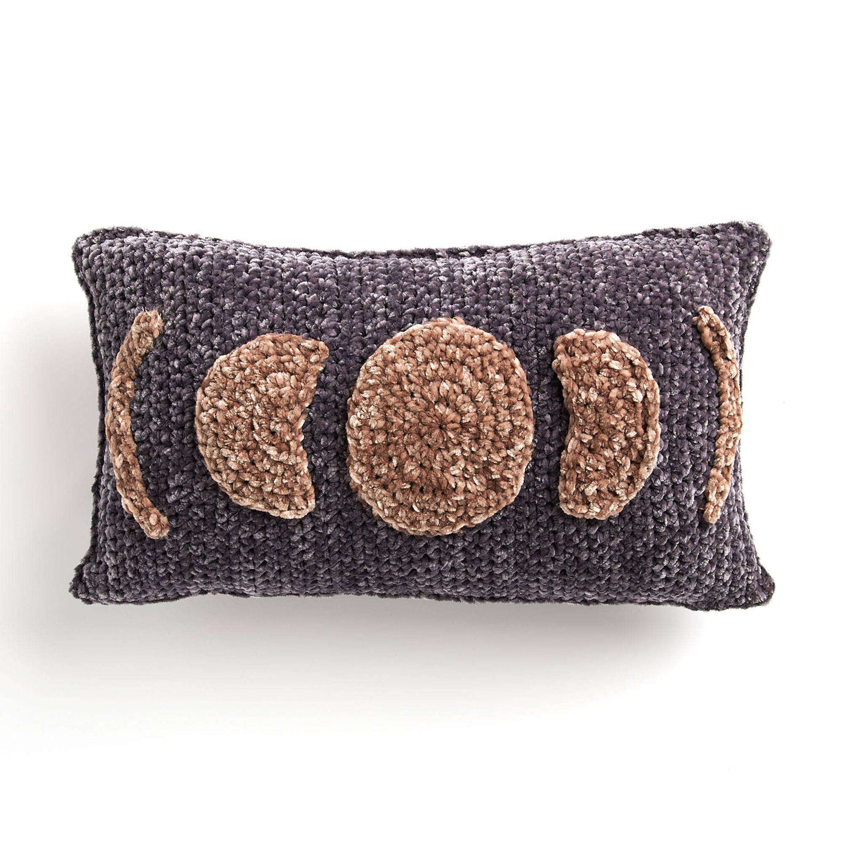 Knit Pillow made in Bernat Velvet yarn