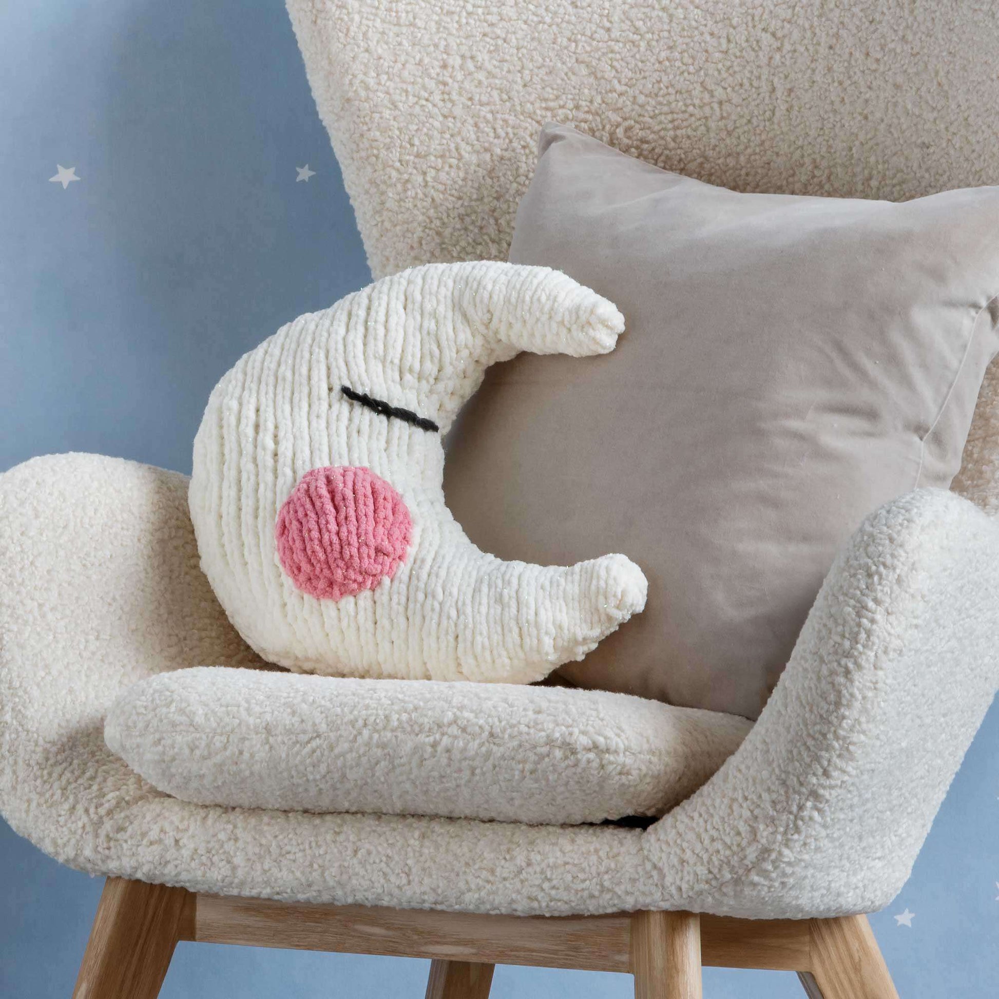 Free Bernat Knit Moon Baby Pillow Pattern