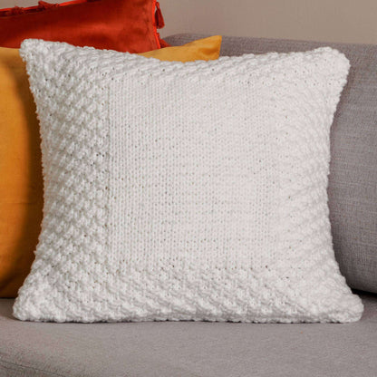Bernat Check Border Knit Pillow Version 1