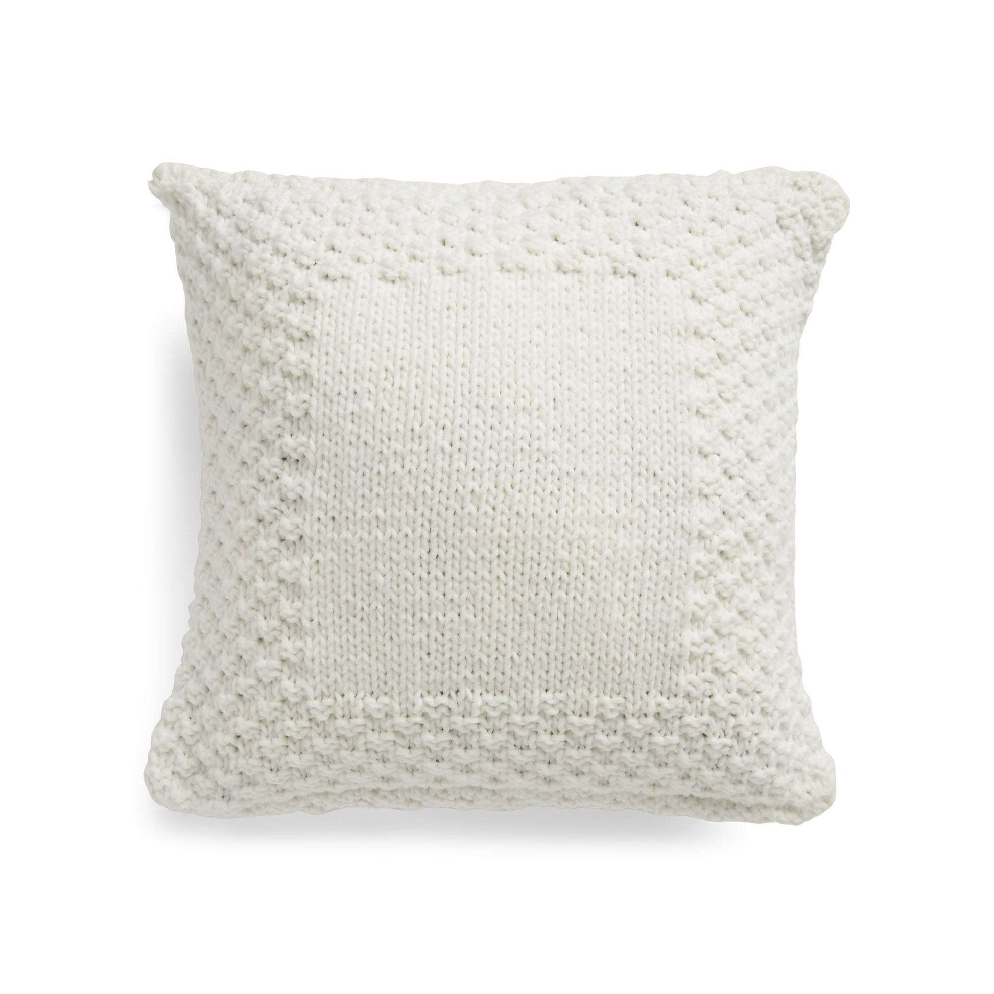 Free Bernat Check Border Knit Pillow Pattern