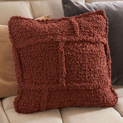 Bernat Knit Ridges Pillow Knit Pillow made in Bernat Sheepy yarn