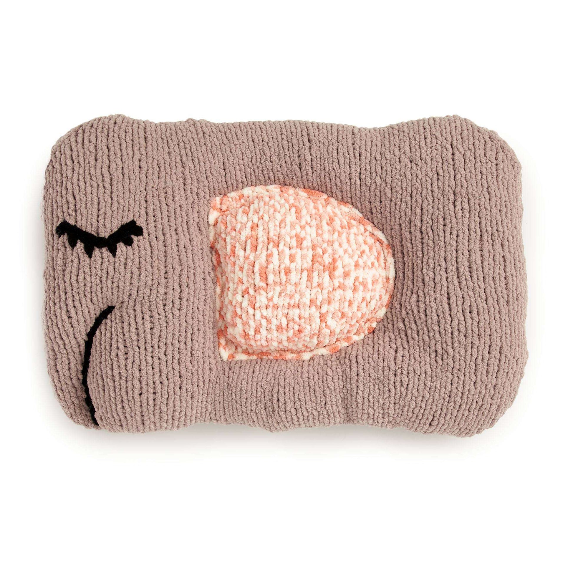 Free Bernat Sleepy Elephant Knit Pillow Pattern