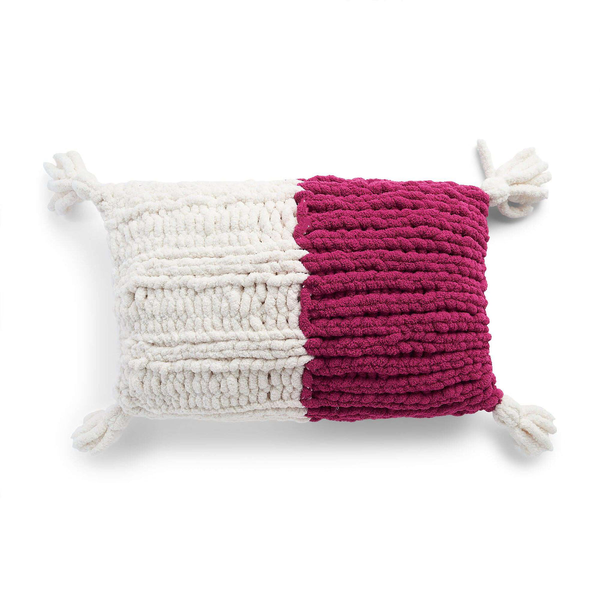 Knit Pillow made in Bernat Blanket Extra Thick yarn