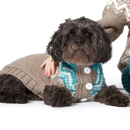 Bernat Fair Isle Knit Dog Coat M