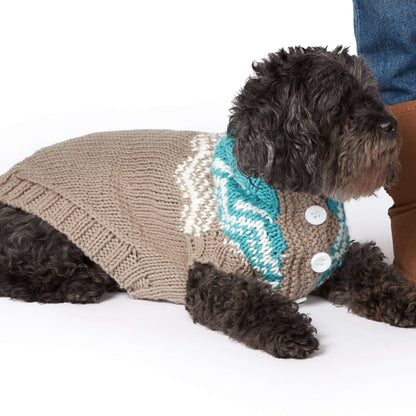 Bernat Fair Isle Knit Dog Coat M