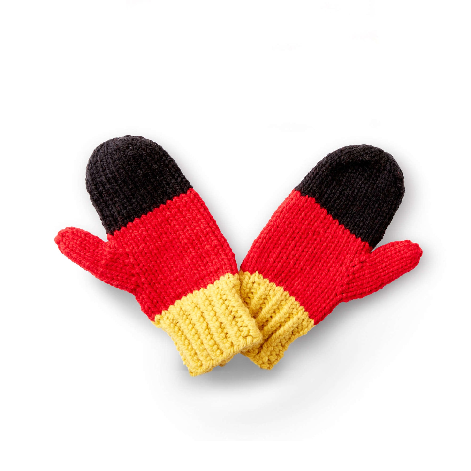 Bernat State Your Nation Knit Mittens 2 Color