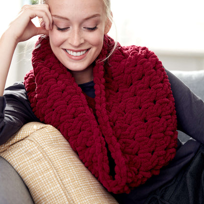 Bernat Craft Alize EZ Cable Cowl Craft Cowl made in Bernat Blanket-EZ yarn