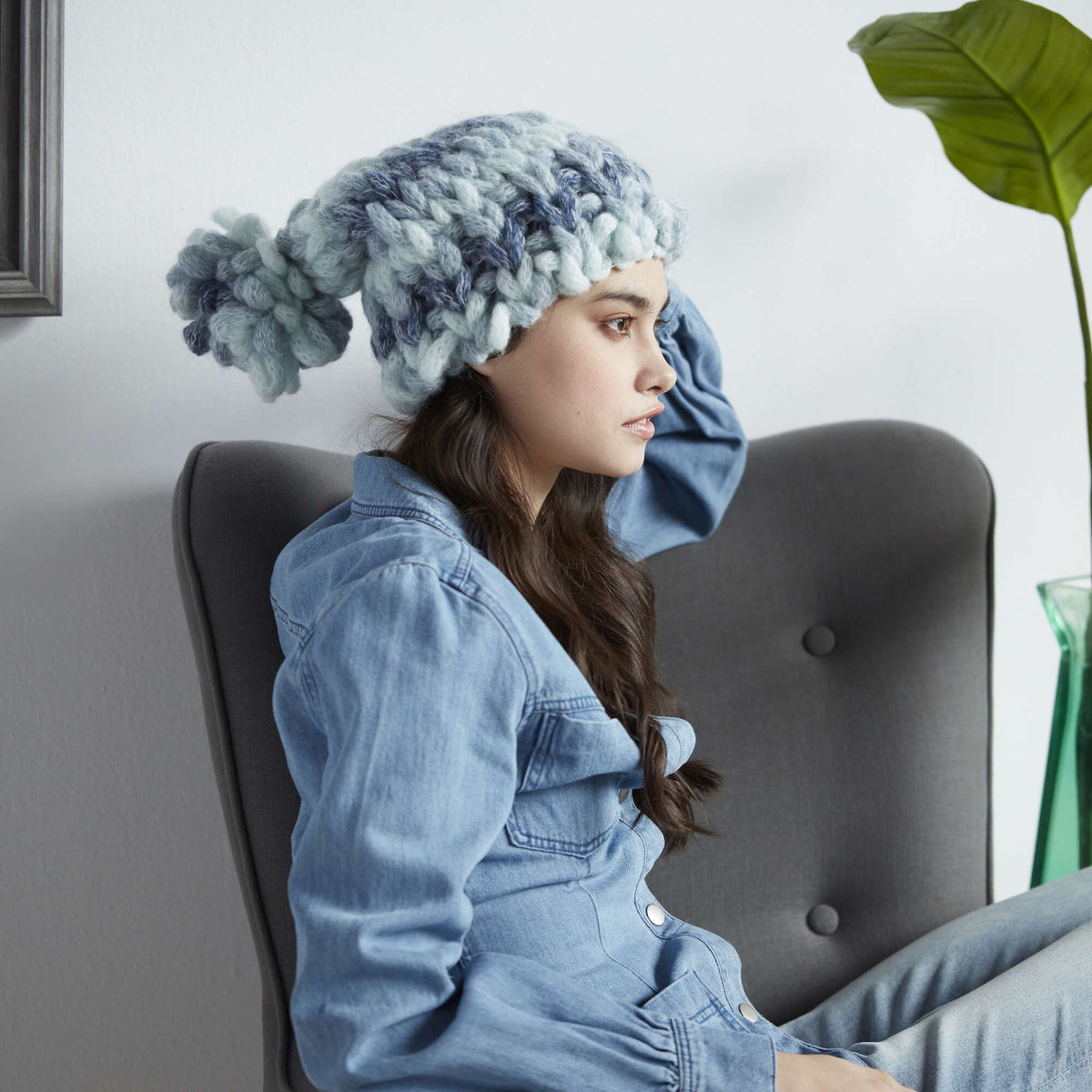 Craft Hat made in Bernat EZ Wool yarn