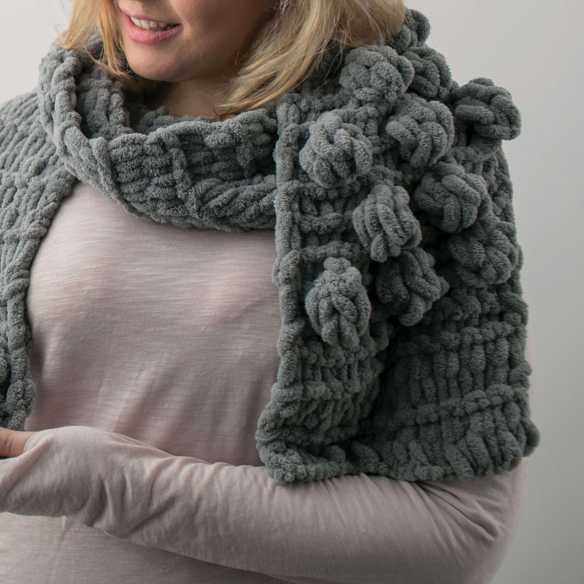 Craft Scarf made in Bernat Blanket-EZ yarn